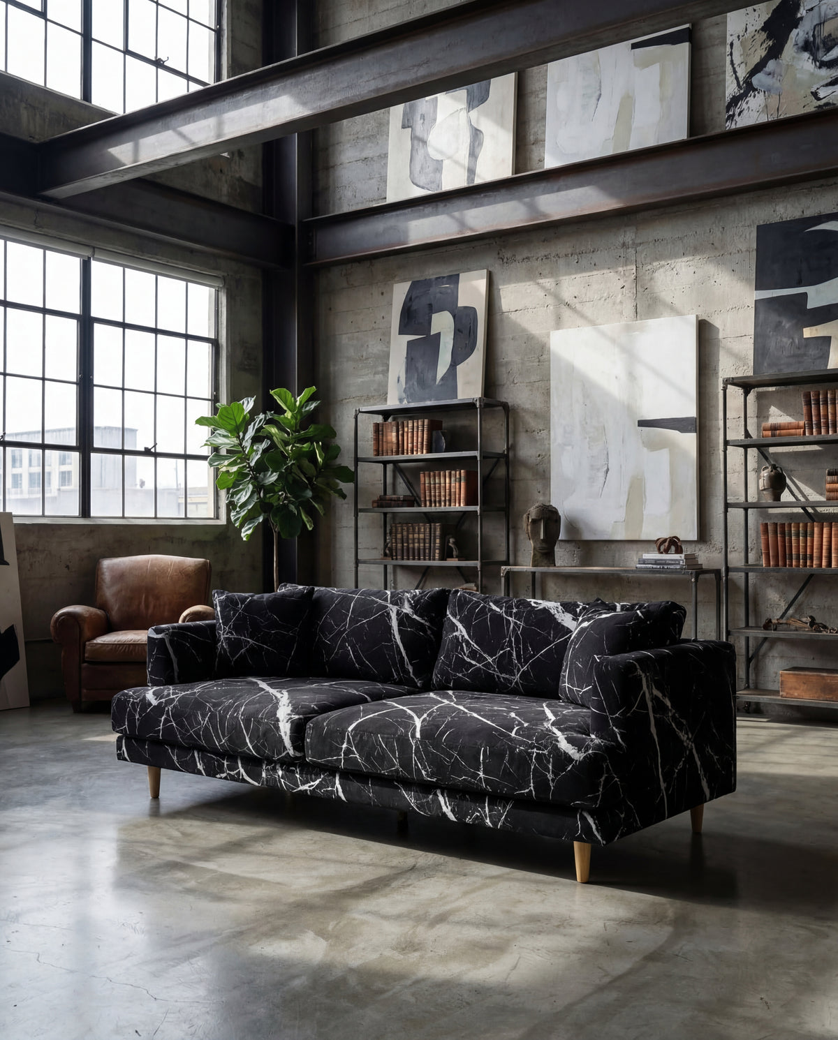 Lightning Black Marble - View 4 | Vibe Sofas Australia