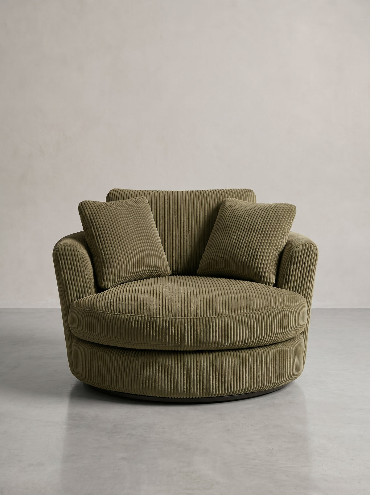 Cuddle Swivel Chair - Olive Green