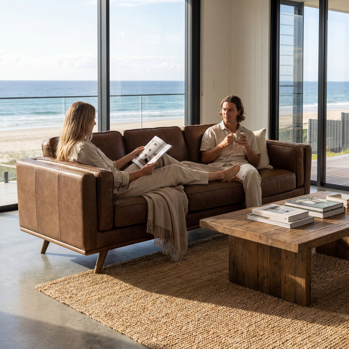 Monroe Leather Sofa