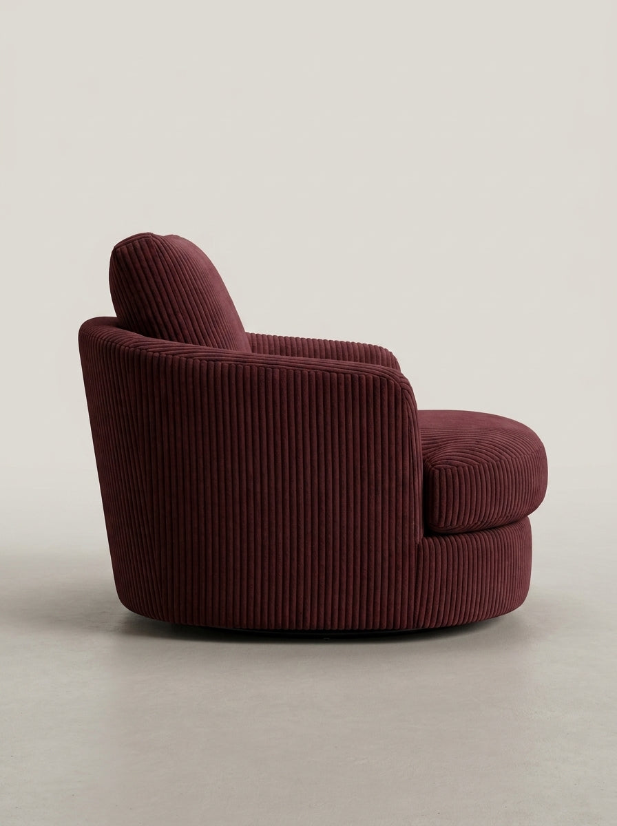 Cuddle Swivel Chair - Burgundy — Lifestyle