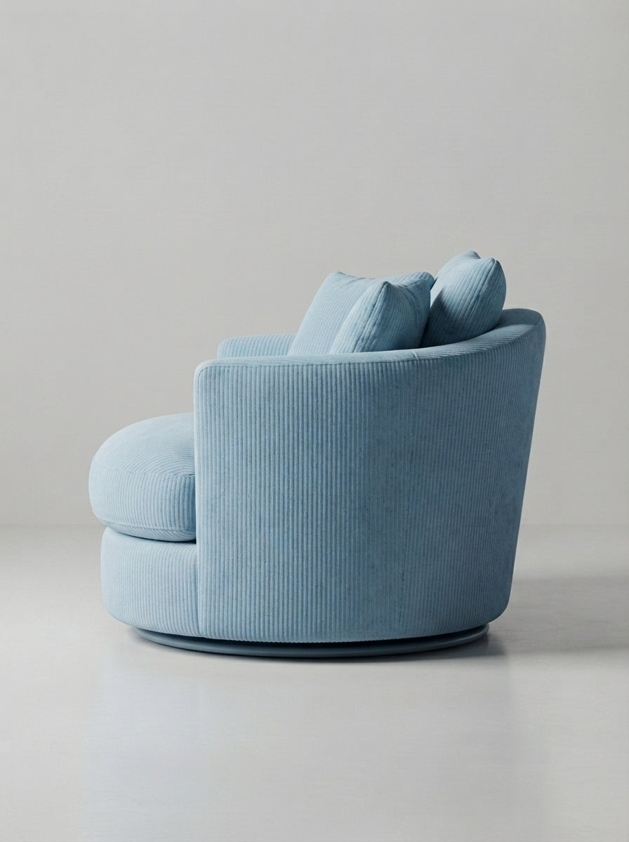 Cuddle Swivel Chair - Baby Blue