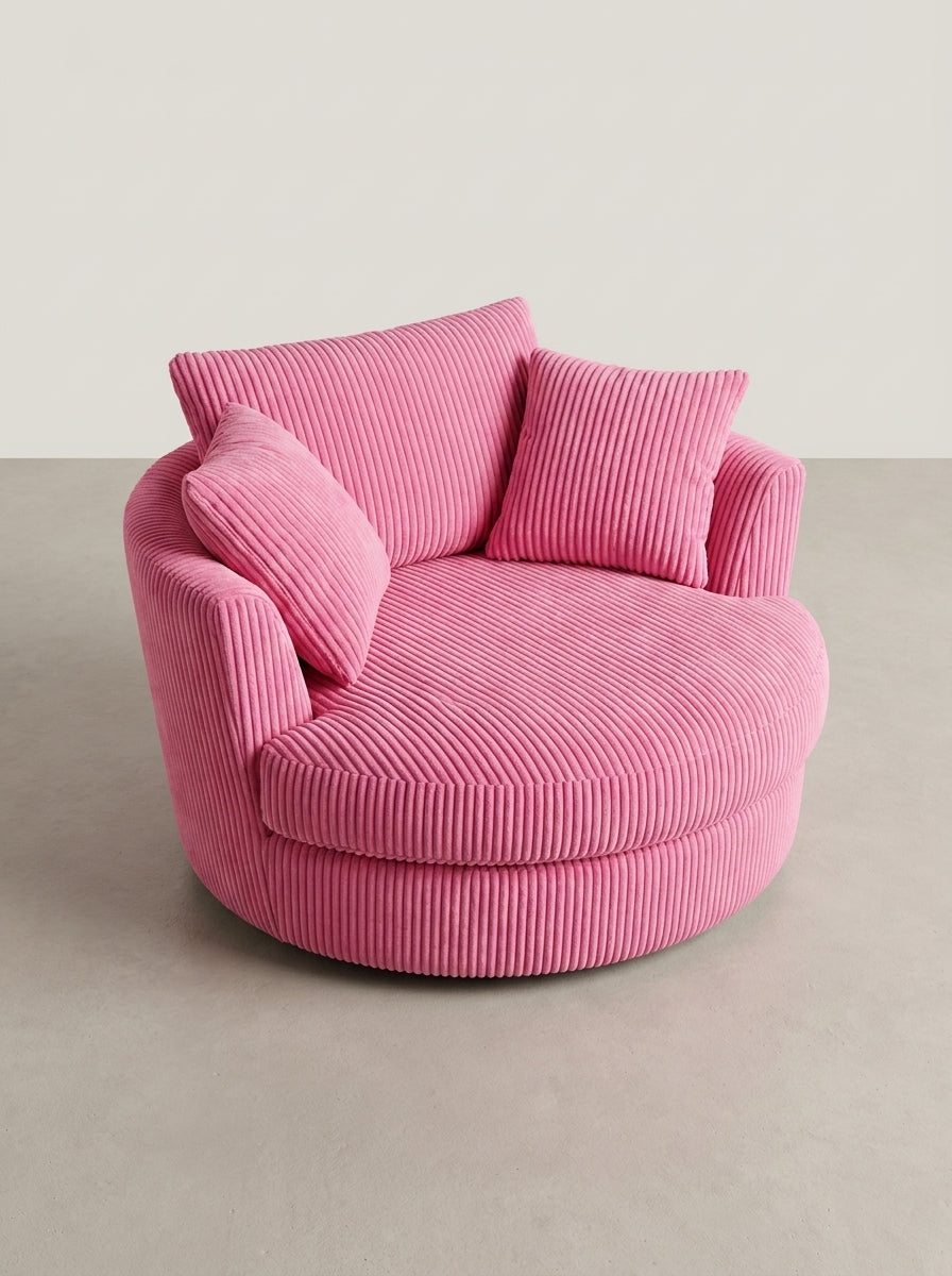 Cuddle Swivel Chair - Candy Pink