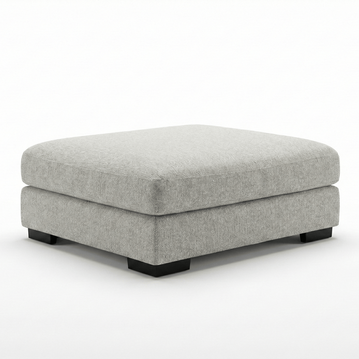 Fabric Cloud Ottoman Baby Blue Corduroy - Front View | Vibe Sofas
