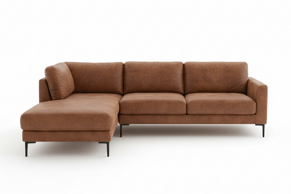Fae Chaise Faux Leather Lounge