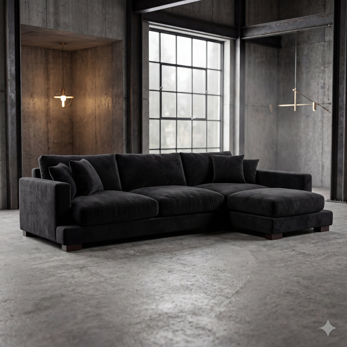 Cloud Chaise Lounge Black Velvet - Product Image 10