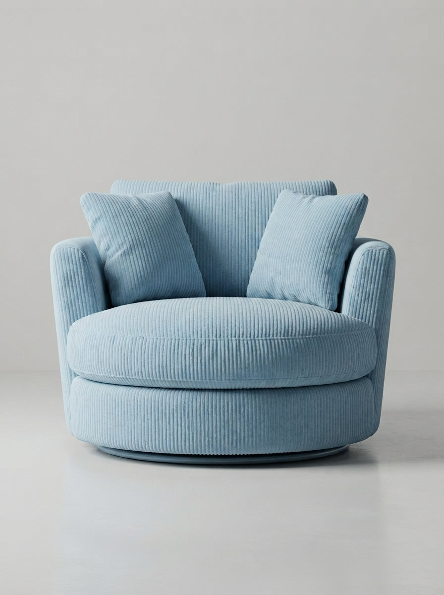 Cuddle Swivel Chair - Baby Blue