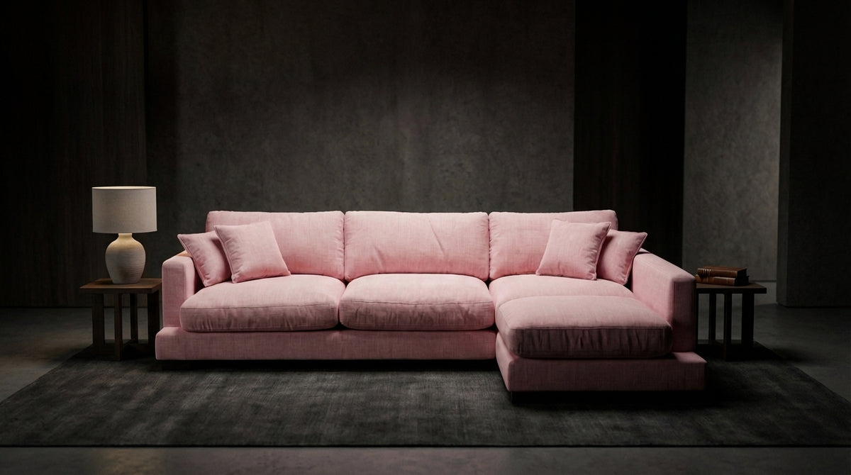 Baby Pink Cloud Chaise Lounge - Lifestyle Setting