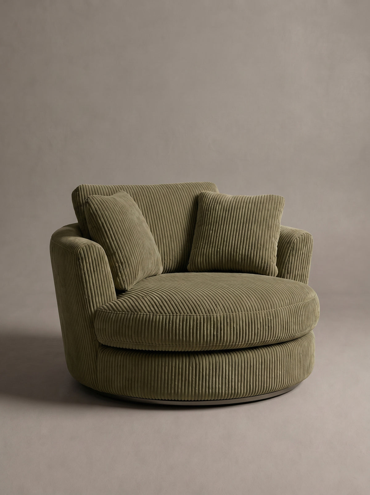 Cuddle Swivel Chair - Olive Green