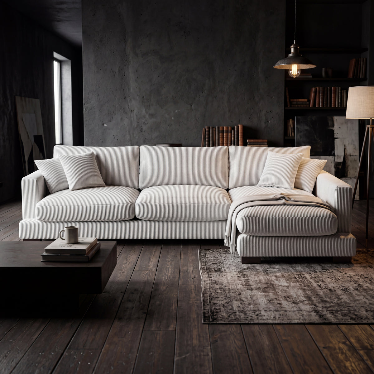 Cloud Chaise Lounge White Corduroy - Product Image 7