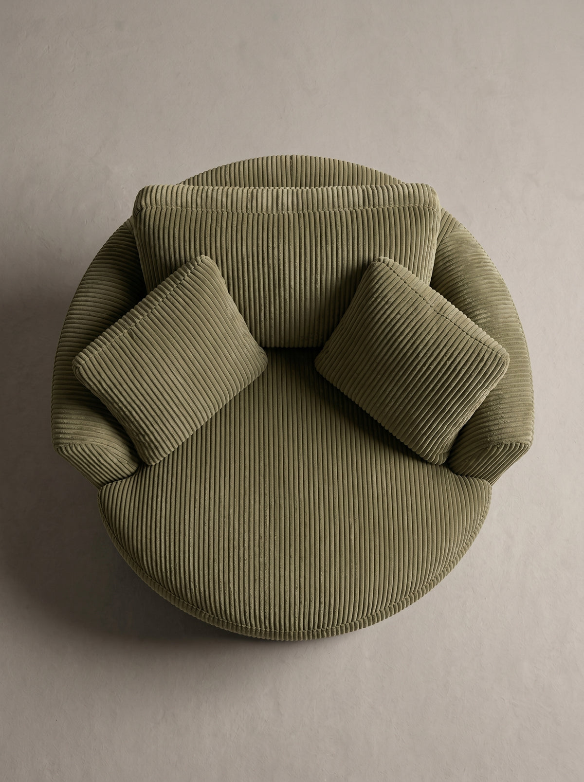 Cuddle Swivel Chair - Olive Green