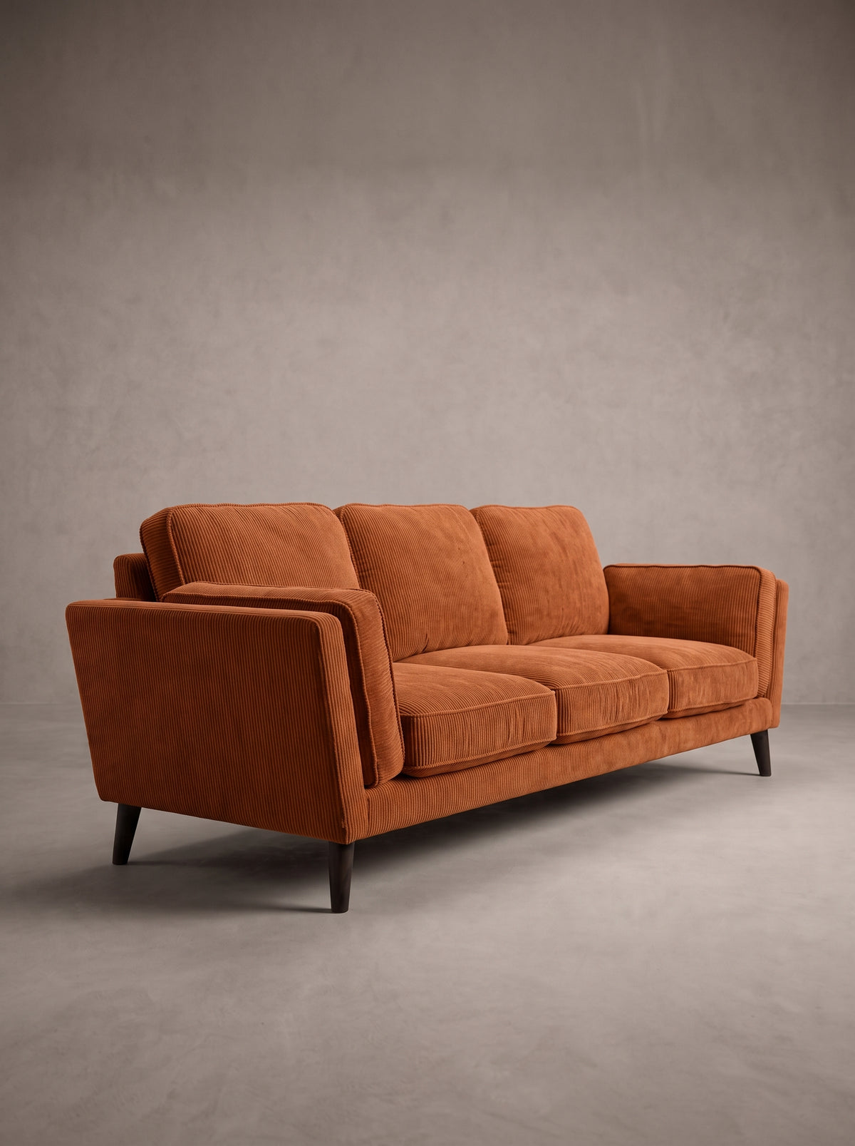 Monroe Sofa - Burnt Orange Corduroy