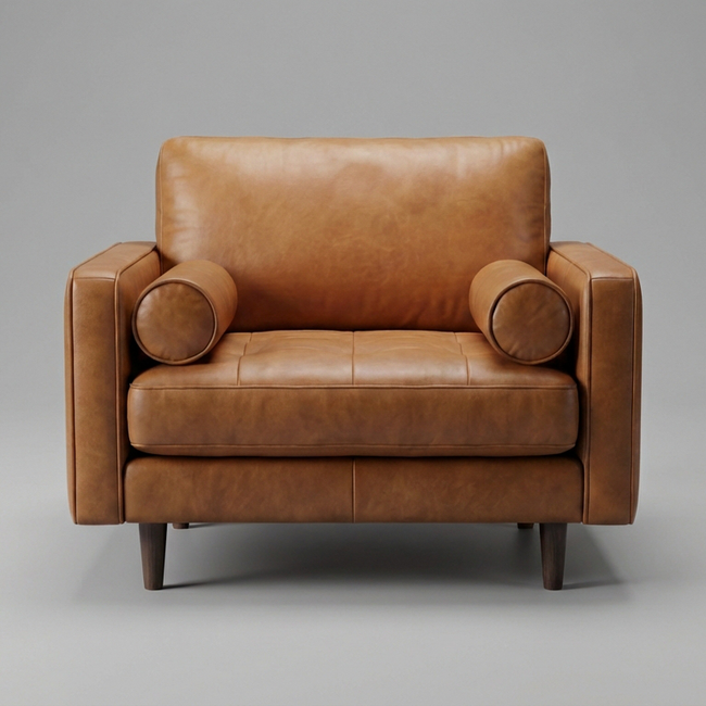 Rolo Armchair - Front View | Vibe Sofas Australia Hover Image