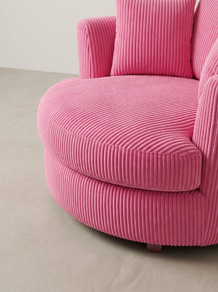 Cuddle Swivel Chair - Candy Pink