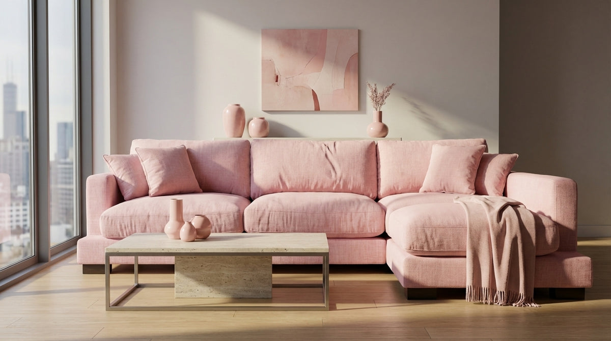 Baby Pink Cloud Chaise Lounge - Detail View