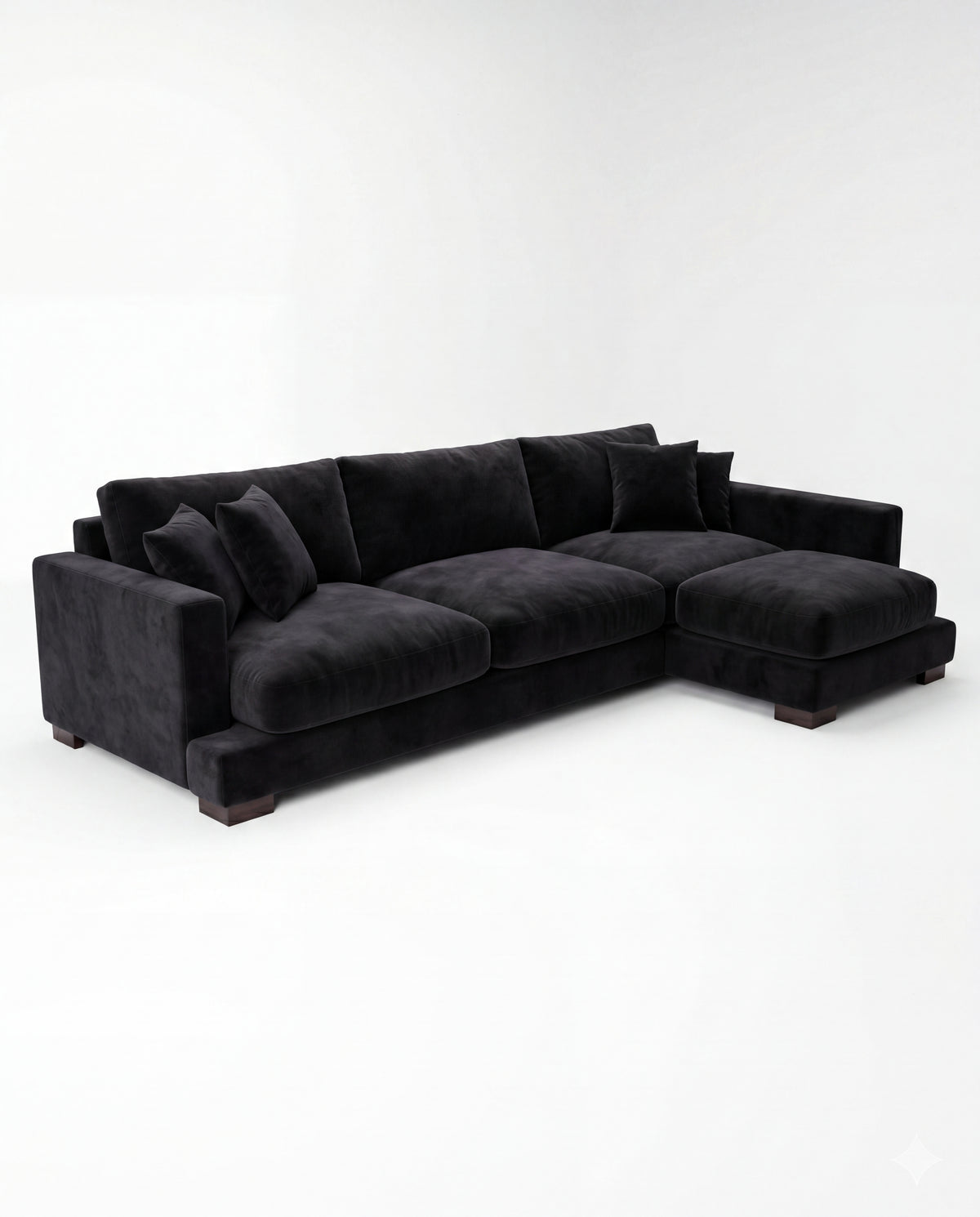 Cloud Chaise Lounge Black Velvet - Product Image 6