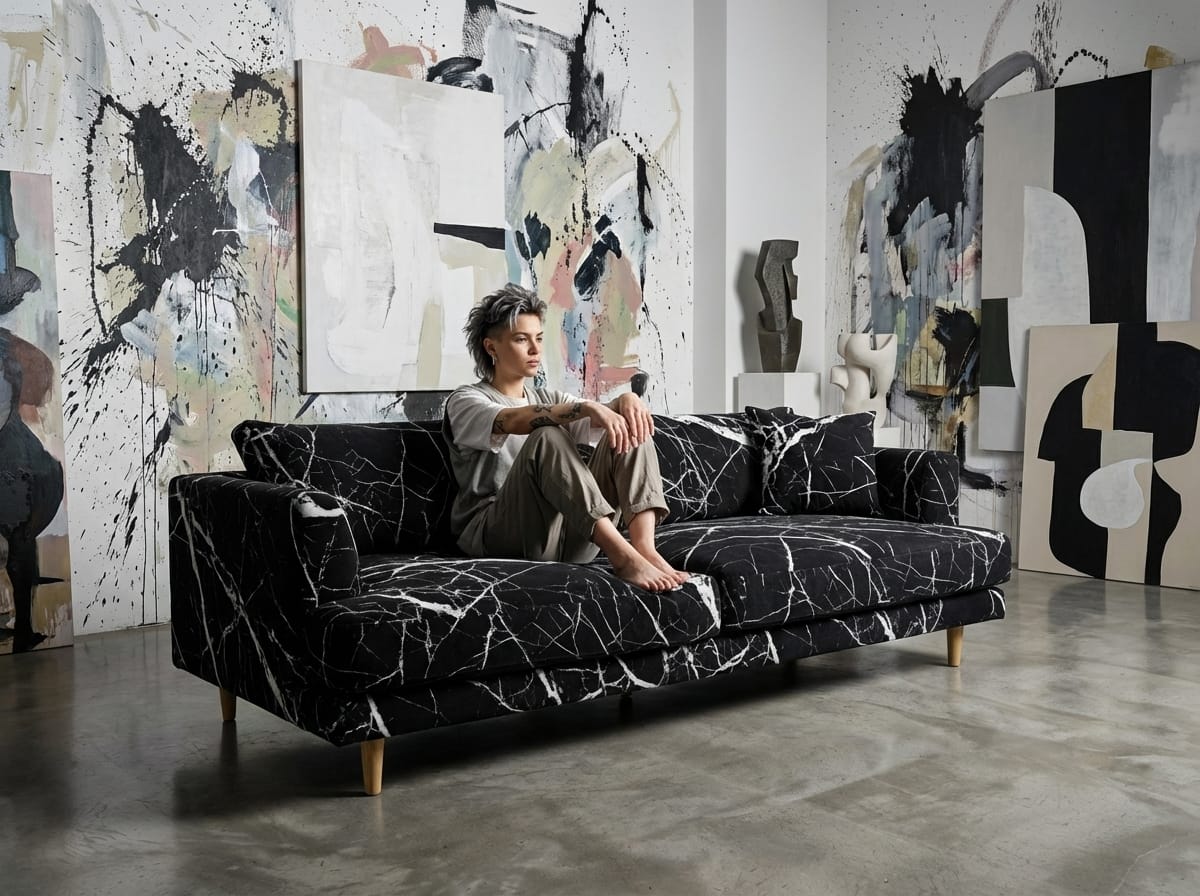 Lightning Black Marble - View 6 | Vibe Sofas Australia