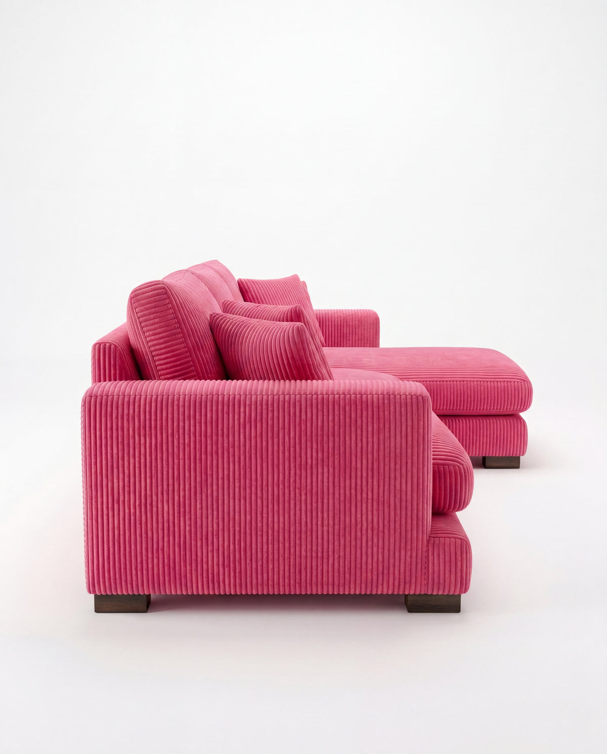 Cloud Chaise Lounge Candy Pink Corduroy - Alternate Angle