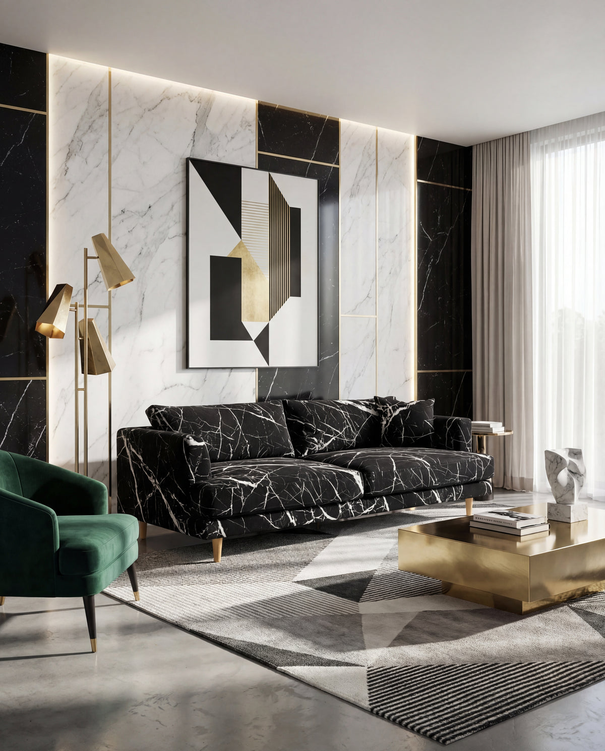 Lightning Black Marble - View 5 | Vibe Sofas Australia