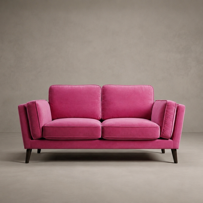 Monroe 2 Seater Sofa Barbie Pink Main Image