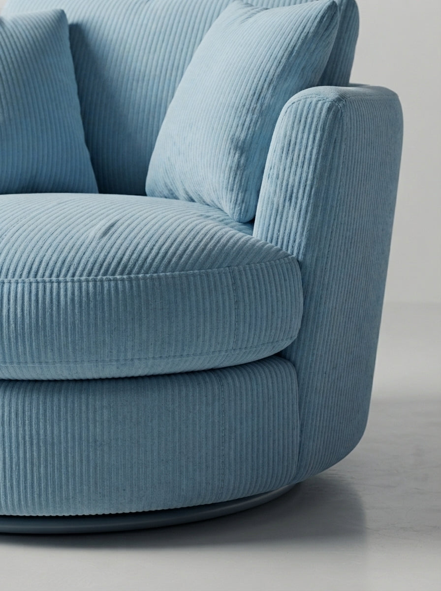 Cuddle Swivel Chair - Baby Blue — Lifestyle
