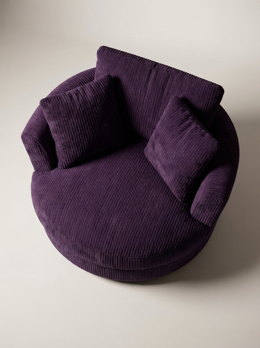 Cuddle Swivel Chair - Purple Haze