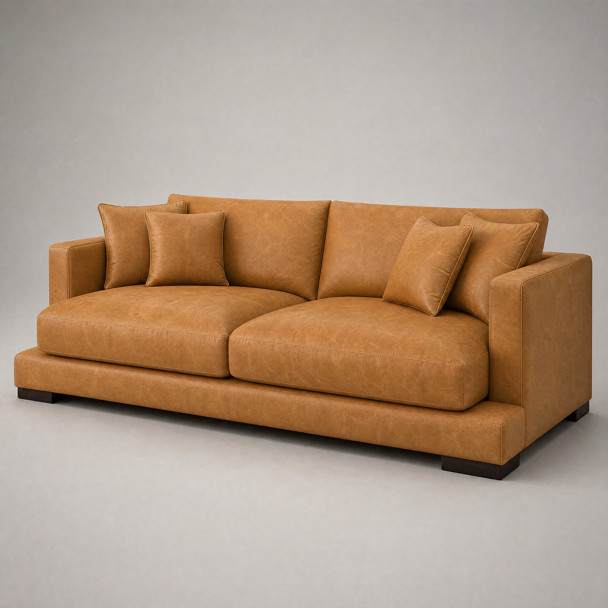 Cloud Sofa Tan Leather